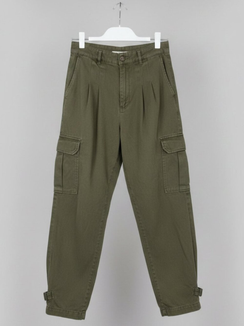 Ba&sh Olive Green Cargo Pants Size 38 (US 6) | High-Waisted Utility Trousers